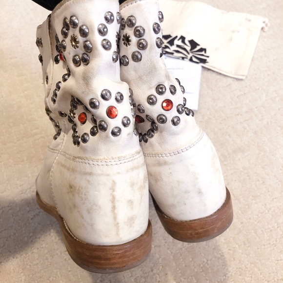 Isabel Marant Caleen White Western Ankle boot 38 - Picture 3 of 13